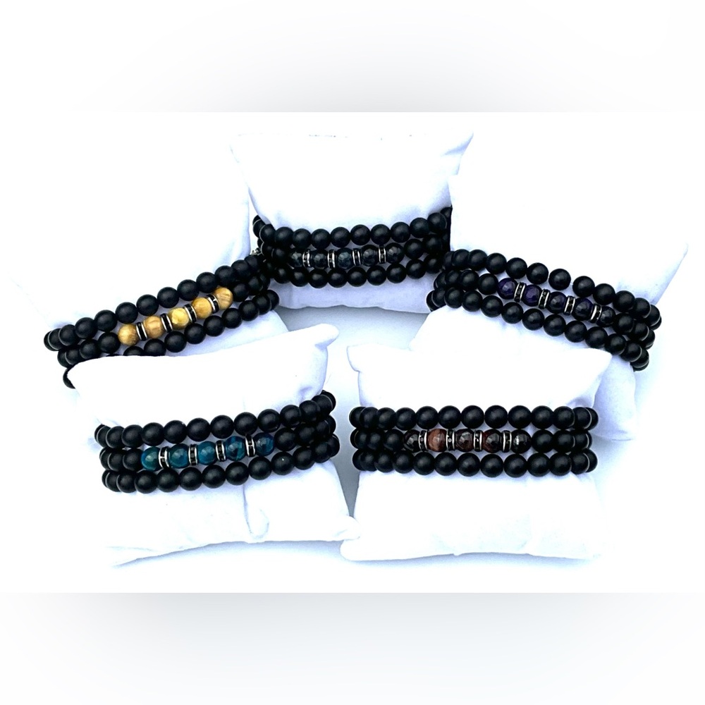 Aura 15 bracelet elastic stackable sets with gift box evil eye protection bundle